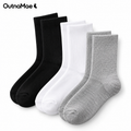 OutnaMae™ Essential Ribbed Crew Socks – 3-Pair Neutral Pack