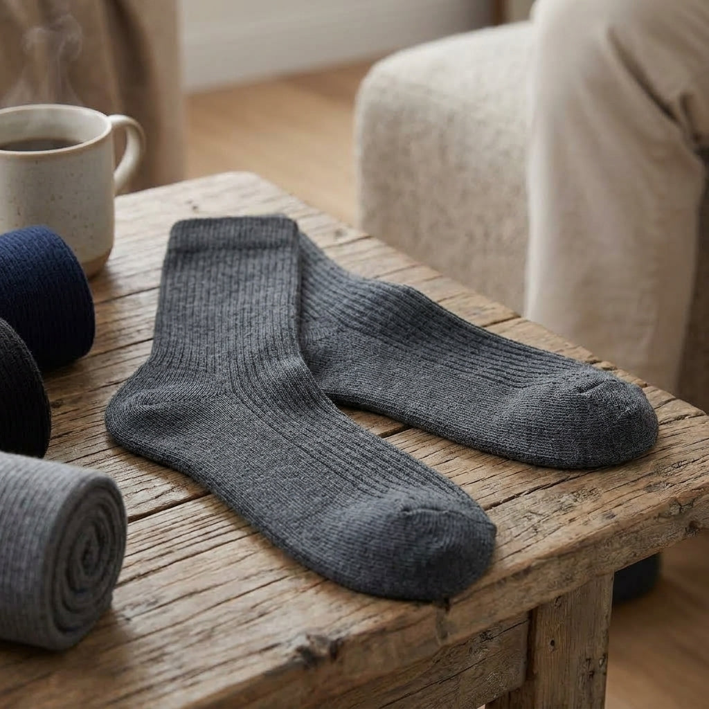 OutnaMae™ Classic Solid Crew Socks – 5-Color Pack