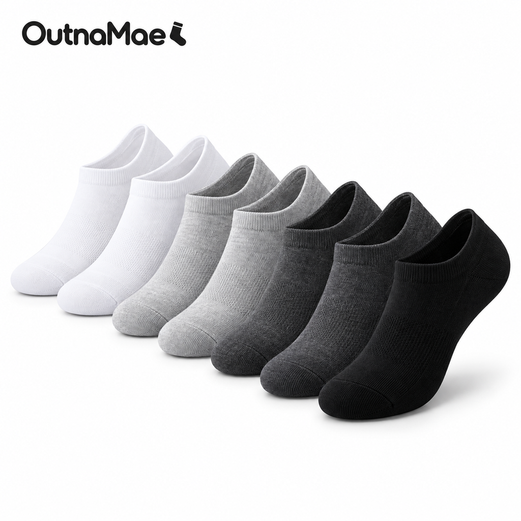 OutnaMae™ Classic Low-Cut Socks – Monochrome Multi-Pack
