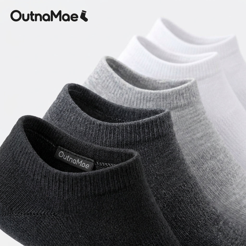 OutnaMae™ Classic Low-Cut Socks – Monochrome Multi-Pack